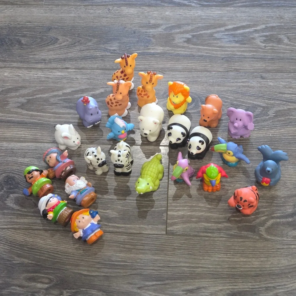 Fisher-Price Little People Noah's Ark Zoo Animal Figure Lot 25pc 2001 Vintage